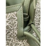 LOEWE Mini Anagram jacquard and calfskin Flamenco clutch