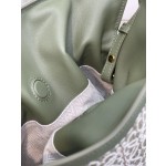 LOEWE Mini Anagram jacquard and calfskin Flamenco clutch