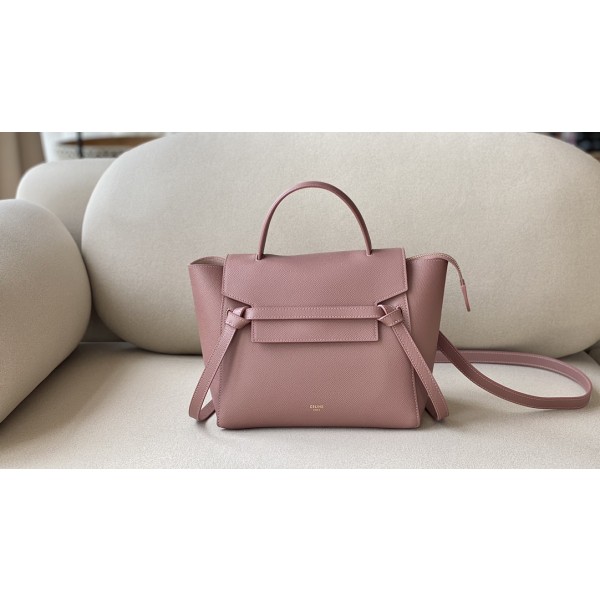 𝐂𝐞𝐥𝐢𝐧𝐞 BELT MICRO BAG in grained calfskin