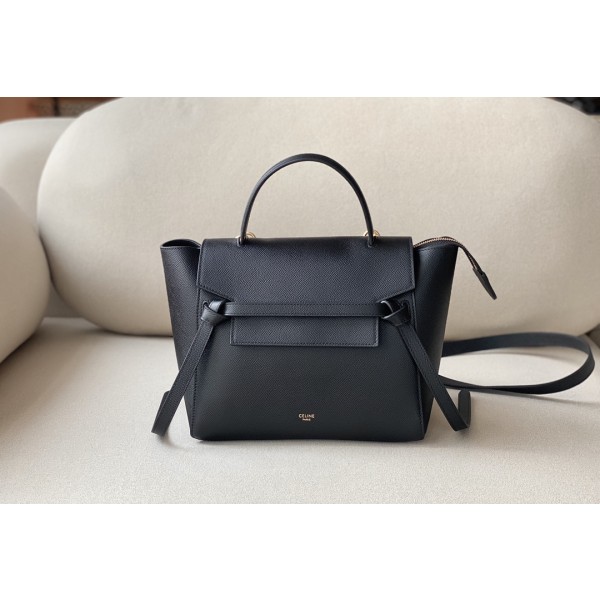 𝐂𝐞𝐥𝐢𝐧𝐞 BELT MICRO BAG in grained calfskin
