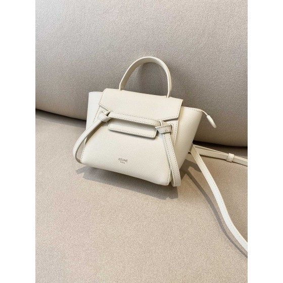 𝐂𝐞𝐥𝐢𝐧𝐞 𝐛𝐞𝐥𝐭 𝐩𝐢𝐜𝐨 𝟏𝟔𝐜𝐦 Grained Calfskin Bag
