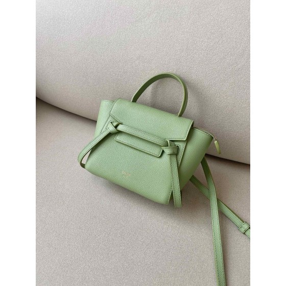 𝐂𝐞𝐥𝐢𝐧𝐞 𝐛𝐞𝐥𝐭 𝐩𝐢𝐜𝐨 𝟏𝟔𝐜𝐦 Grained Calfskin Bag