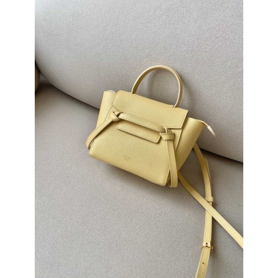 𝐂𝐞𝐥𝐢𝐧𝐞 𝐛𝐞𝐥𝐭 𝐩𝐢𝐜𝐨 𝟏𝟔𝐜𝐦 Grained Calfskin Bag