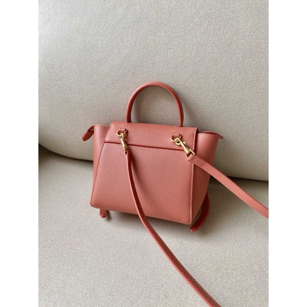 𝐂𝐞𝐥𝐢𝐧𝐞 𝐛𝐞𝐥𝐭 𝐩𝐢𝐜𝐨 𝟏𝟔𝐜𝐦 Grained Calfskin Bag