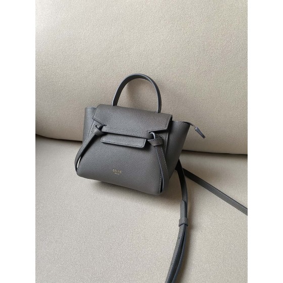 𝐂𝐞𝐥𝐢𝐧𝐞 𝐛𝐞𝐥𝐭 𝐩𝐢𝐜𝐨 𝟏𝟔𝐜𝐦 Grained Calfskin Bag
