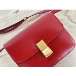 𝐂𝐞𝐥𝐢𝐧𝐞 Box Teen bag in polished calfskin