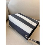 𝐂𝐞𝐥𝐢𝐧𝐞 SANGLE BUCKET Small wide striped fabric bucket bag