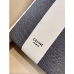 𝐂𝐞𝐥𝐢𝐧𝐞 SANGLE BUCKET Small wide striped fabric bucket bag