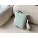 𝐂𝐞𝐥𝐢𝐧𝐞 SANGLE BUCKET Small wide striped fabric bucket bag