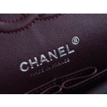 𝐂𝐇𝐀𝐍𝐄𝐋 Classic Flap Italy 🇮🇹 "𝗚𝗥" Original Lambskin 🐑 Classic Mouth Flap Bag Silver Buckle Black Small