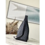 𝐋𝐎𝐔𝐈𝐒 𝐕𝐔𝐈𝐓𝐓𝐎𝐍 M30936 Black Flower Duo Shoulder Bag Stitching