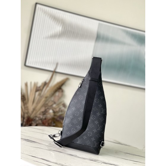 𝐋𝐎𝐔𝐈𝐒 𝐕𝐔𝐈𝐓𝐓𝐎𝐍 M30936 Black Flower Duo Shoulder Bag Stitching