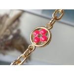 𝐋𝐎𝐔𝐈𝐒 𝐕𝐔𝐈𝐓𝐓𝐎𝐍 M22375 Pink Colorblock Enamel Flower Chain