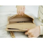 𝐂𝐇𝐀𝐍𝐄𝐋 Classic Flap France 🇫🇷 𝐇𝐚𝐚𝐬Original Caviar 🐂 Genuine Leather Caviar Medium Apricot