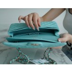 𝐂𝐇𝐀𝐍𝐄𝐋 Classic Flap France 🇫🇷 𝐇𝐇 𝐚𝐚𝐬 Original Caviar 🐂 Custom Calfskin Classic Flap Bag Medium Limited color 𝗧𝗶𝗳𝗳𝗳 𝗮𝗻𝘆 Blue🦋