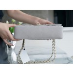 𝐂𝐇𝐀𝐍𝐄𝐋 Classic Flap France 🇫🇷 𝐇𝐇 𝐚𝐚𝐬 Original Caviar 🐂 Washed Tire Ox Medium 🐘 Dark Grey