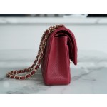 𝐂𝐇𝐀𝐍𝐄𝐋 Classic Flap washed cowhide is made from the most delicate newborn calves Washed fetal cow Medium Bordeaux burgundy