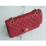 𝐂𝐇𝐀𝐍𝐄𝐋 Classic Flap washed cowhide is made from the most delicate newborn calves Washed fetal cow Medium Burgundy