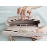 𝐂𝐇𝐀𝐍𝐄𝐋 Classic Flap washed cowhide is made from the most delicate newborn calves washed fetal cow small light apricot