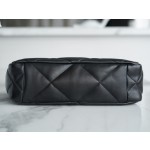 𝗖𝗛𝗔𝗡𝗘𝗟 𝟮𝟮𝗕 19 𝑩𝑨𝑮 𝑻𝒐𝒕𝒆 Italy 🇮🇹 level [box] lambskin 🐑 Genuine Leather Black Gold