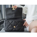 𝗖𝗛𝗔𝗡𝗘𝗟 ❶❾ 𝗕𝗔𝗚 Original lambskin series ❥ Genuine leather ❥ Medium ❥ Classic black