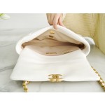 𝗖𝗛𝗔𝗡𝗘𝗟 ❶❾ 𝗕𝗔 𝗚 Original lambskin series ❥ Genuine leather ❥ Medium ❥ Snow White 👰‍♀️