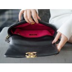 𝗖𝗛𝗔𝗡𝗘𝗟 ❶❾ 𝗕𝗔𝗚 Original lambskin series ❥ Genuine leather ❥ Medium ❥ Classic black