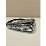 𝐏𝐑𝐀𝐃𝐀 Triangle bag with glitter diamonds 1BH190