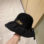 [Dior Dior] 2023 spring and summer style simple splicing sunset fisherman hat