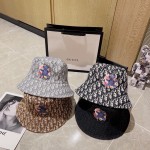 [DIOR Dior] 2023 spring and summer classic old flower fisherman hat