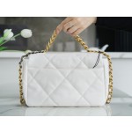 𝗖𝗛𝗔𝗡𝗘𝗟 ❶❾ 𝗕𝗔 𝗚 Original lambskin series ❥ Genuine leather ❥ Small ❥ Snow White 👰‍♀️