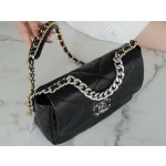 𝗖𝗛𝗔𝗡𝗘𝗟 ❶❾ 𝗕𝗔 𝗚 Original lambskin series ❥ Genuine leather ❥ Small ❥22c New version silver with accessories Black