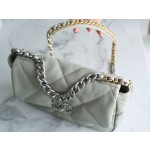 𝗖𝗛𝗔𝗡𝗘𝗟 ❶❾ 𝗕𝗔 𝗚 Original lambskin series ❥ Genuine leather ❥ Small ❥22c early spring limited color milk green gray