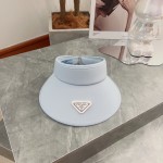 [PRADA Prada] 2023 summer new ice silk sun visor empty top hat