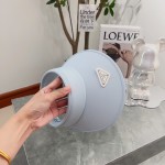 [PRADA Prada] 2023 summer new ice silk sun visor empty top hat
