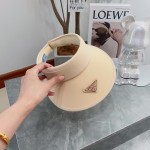 [PRADA Prada] 2023 summer new ice silk sun visor empty top hat