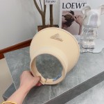 [PRADA Prada] 2023 summer new ice silk sun visor empty top hat