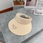 [PRADA Prada] 2023 summer new ice silk sun visor empty top hat