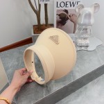 [PRADA Prada] 2023 summer new ice silk sun visor empty top hat