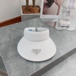 [PRADA Prada] 2023 summer new ice silk sun visor empty top hat