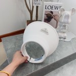 [PRADA Prada] 2023 summer new ice silk sun visor empty top hat