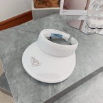 [PRADA Prada] 2023 summer new ice silk sun visor empty top hat
