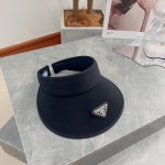[PRADA Prada] 2023 summer new ice silk sun visor empty top hat