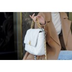 𝗖𝗛𝗔𝗡𝗘𝗟 ❶❾ 𝗕𝗔 𝗚 Original lambskin series ❥ Genuine leather ❥ Medium ❥ Fairy white ☁️ੈ✩‧₊˚