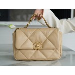 𝗖𝗛𝗔𝗡𝗘𝗟 ❶❾ 𝗕𝗔𝗚 Original lambskin series ❥ Genuine leather ❥ Small ❥ Apricot