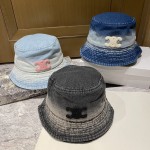 [Celine] 2023 new denim old fisherman hat