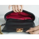 𝗖𝗛𝗔𝗡𝗘𝗟 ❶❾ 𝗕𝗔𝗚 Original Sheepskin Series ❥ Genuine Leather ❥ Small ❥ Classic Black