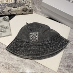 [Loewe Luo Yiwei] 2023 new denim old fisherman hat