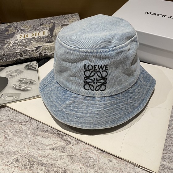 [Loewe Luo Yiwei] 2023 new denim old fisherman hat