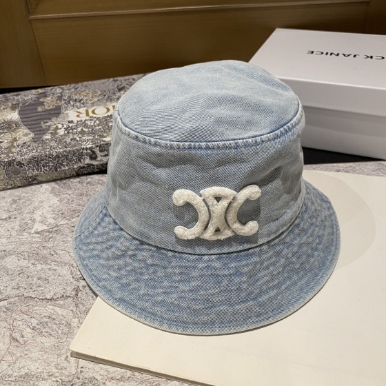 [CELINE Celine] 2023 new denim made of old fisherman hat
